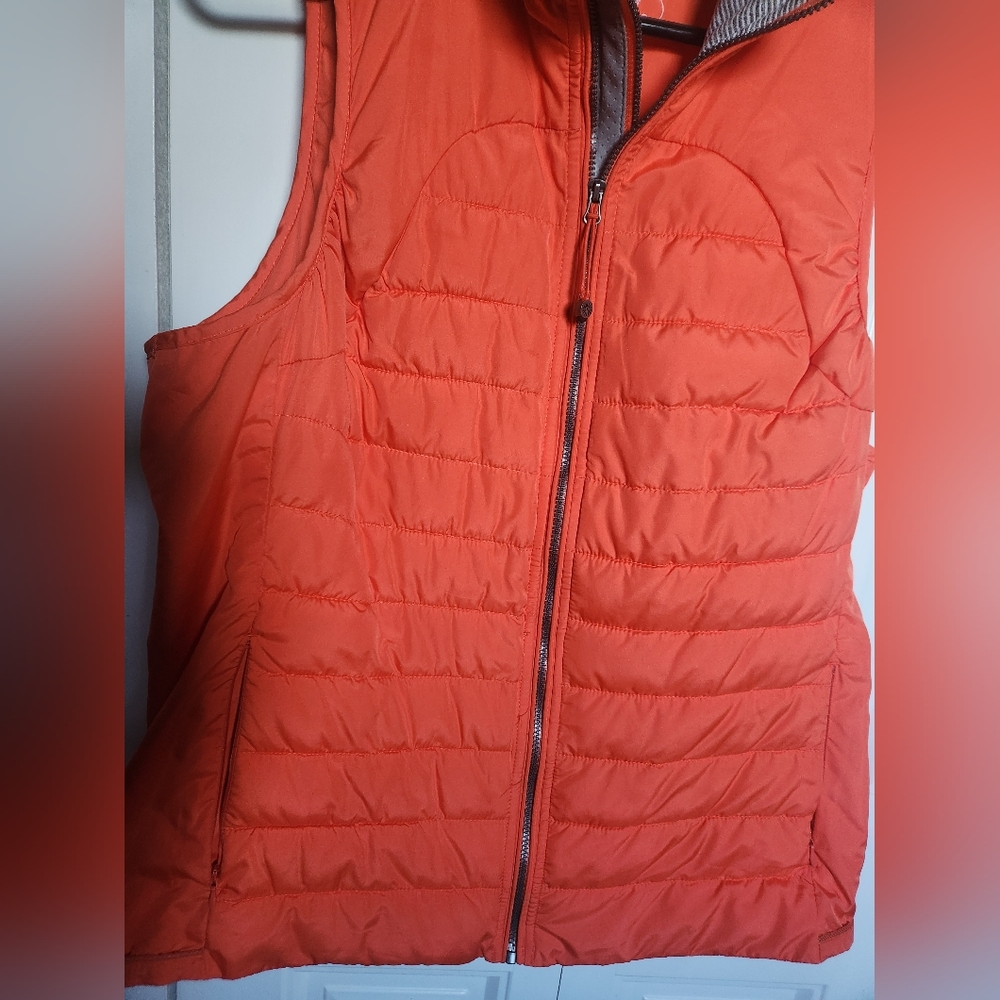 Tangerine Women's Orange Puffer Vest- Womens Size Large - Picture 2 of 10